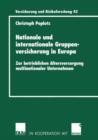 Nationale und Internationale Gruppenversicherung in Europa - Book