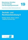 Technik- und Rechtsentwicklung II - Book