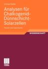 Analysen Fur Chalkogenid-Dunnschicht-Solarzellen : Theorie Und Experimente - Book