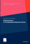 Performance in Professional Service Firms - Book