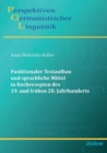Funktionaler Textaufbau Und Sprachliche Mittel in Kochrezepten Des 19. Und Fr hen 20. Jahrhunderts. - Book