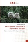 Participation Politique Et Hierarchies Sociales - Book