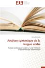Analyse Syntaxique de la Langue Arabe - Book