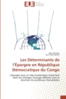Les determinants de l epargne en republique democratique du congo - Book
