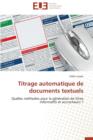 Titrage Automatique de Documents Textuels - Book