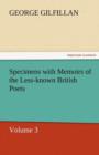 Specimens with Memoirs of the Less-Known British Poets, Volume 3 - Book