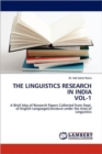 The Linguistics Research in India Vol-1 - Book