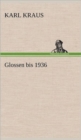 Glossen Bis 1936 - Book