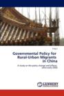 Governmental Policy for Rural-Urban Migrants in China - Book