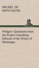 Widger's Quotations from the Project Gutenberg Editions of the Works of Montaigne - Book
