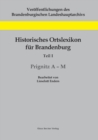 Historisches Ortslexikon fur Brandenburg, Teil I, Prignitz A-M - Book