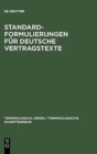 Standardformulierungen fur deutsche Vertragstexte - Book