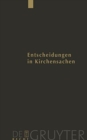 Entscheidungen Des Reichsgerichts in Strafsachen : Entscheidungen in Kirchensachen Seit 1946 - Book