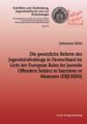 Die Gesetzliche Reform Des Jugendstrafvollzuges in Deutschland Im Licht Der European Rules for Juvenile Offenders Subject to Sanctions or Measures (Erjossm) - Book
