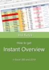 How to get Instant Overview : In Excel 365 and 2019 - Book