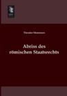 Abriss Des Romischen Staatsrechts - Book