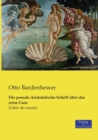 Die pseudo-Aristotelische Schrift uber das reine Gute : (Liber de causis) - Book