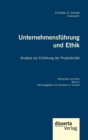 Unternehmensfuhrung und Ethik. Ansatze zur Erhoehung der Produktivitat - Book