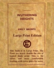 Wuthering Heights Emily Bronte - Large Print Edition - Book