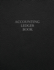 Accounting Ledger : Simple Business Ledger Checking Account Transaction Register Cash Book For Bookkeeping 7 Column Payment Record And Tracker Log Book Large 8.5 x 11 Inches 120 Pages Black Leather Te - Book