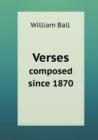 Verses Composed Since 1870 - Book