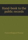 Hand-Book to the Public Records - Book