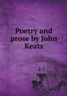 Poetry and Prose by John Keats - Book