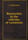 Researches in the Calculus of Variations - Book
