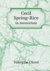 Cecil Spring-Rice in Memoriam - Book