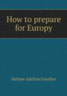 How to Prepare for Europu - Book
