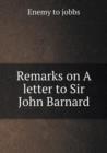 Remarks on a Letter to Sir John Barnard - Book