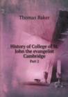 History of College of St. John the Evangelist Cambridge Part 2 - Book