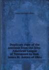 Duplicate Copy of the Souvenir from the Afro-American League of Tennessee to Hon. James M. Ashley of Ohio - Book