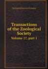Transactions of the Zoological Society Volume 17, Part 1 - Book