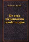 de Vera Mensurarum Ponderumque - Book