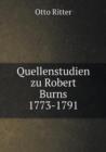 Quellenstudien Zu Robert Burns 1773-1791 - Book