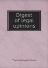 Digest of Legal Opinions - Book