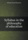 Syllabus in the Philosophy of Education - Book