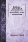 Kritik der Urtheilskraft : Herausgegeben von Benno Erdmann. Zweite stereotypausgabe - Book