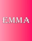 Emma : 100 Pages 8.5 X 11 Personalized Name on Notebook College Ruled Line Paper - Book