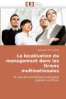La Localisation Du Management Dans Les Firmes Multinationales - Book
