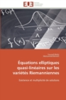 Equations elliptiques quasi-lineaires sur les varietes riemanniennes - Book