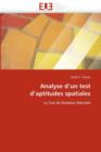 Analyse d''un Test d''aptitudes Spatiales - Book