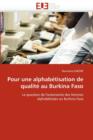 Pour Une Alphab tisation de Qualit  Au Burkina Faso - Book