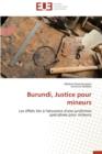 Burundi, Justice Pour Mineurs - Book