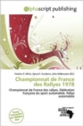 Championnat de France Des Rallyes 1978 - Book