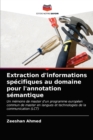 Extraction d'informations specifiques au domaine pour l'annotation semantique - Book