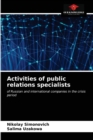 Activities of public relations specialists - Book