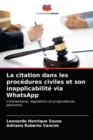 La citation dans les procedures civiles et son inapplicabilite via WhatsApp - Book
