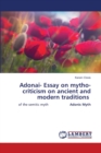 Adonai- Essay on mytho-criticism on ancient and modern traditions - Book